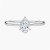 0.47 Carat PEAR F VS2 Lab Diamond Engagement Ring