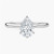 1.63 Carat PEAR F VVS2 Lab Diamond Engagement Ring