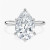 5.31 Carat PEAR F VVS2 Lab Diamond Engagement Ring
