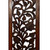 Mango Wood Wall Panel Hand Crafted with Leaves and Scroll Work Motif, Brown