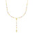 14k Tri-Color Gold Rosary Chain Necklace