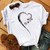 Butterfly Heart Printed T Shirt