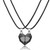 Couple Necklace Black And White Heart-shaped Multi-part