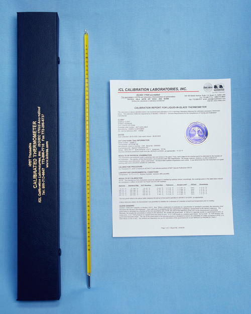 Fractional Degree Precision Thermometer, 24 to 38 °C, 95mm Immersion