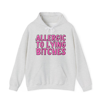Allergic To Lying Bitches - Hoodie - (pink print)