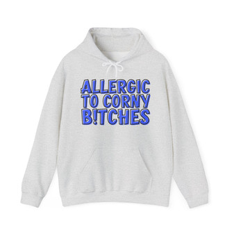 Allergic To Corny Bitches - Hoodie (blue print)