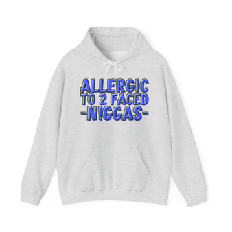 Allergic To 2 Faced  Niggas - Hoodie (blue print)