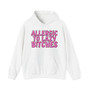 Allergic To Lazy Bitches - Hoodie (pink print)