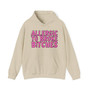 Allergic To Broke Bitches - Hoodie - (pink print)