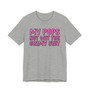My Pops Not Wit The Grimy Shit T-shirt (pink print)