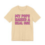 My Pops Raised A Real One T-shirt (pink print)