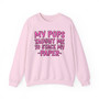 My Pops Taught Me To Stack My Paper  - Sweatshirt (pink print)