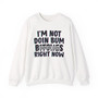 I'm Not Doin Bum Bitches Right Now - Sweatshirt (blurred)