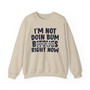 I'm Not Doin Bum Bitches Right Now - Sweatshirt (blurred)