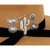 SOMBRERO FASHION DE LANA SILVER CACTUS - M