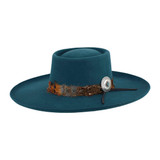 SOMBRERO FASHION DE LANA TEAL OWL