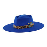 SOMBRERO FASHION DE LANA CHEETAH HEART