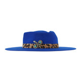 SOMBRERO FASHION DE LANA CHEETAH HEART