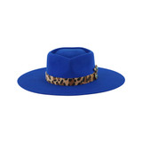 SOMBRERO FASHION DE LANA CHEETAH HEART