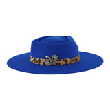 SOMBRERO FASHION DE LANA CHEETAH HEART