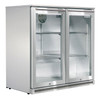 ALF-C2-840 - 190L Alfresco Double Anti-Condensation Glass Door Drinks Chiller - Stainless Steel