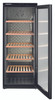 WKgb 4113 - Barrique Wine chiller, 195 Bottle, Single Zone, Full Glass Door with Integrated Handle, Black