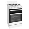 CFG517WB - 54cm Freestanding NatGas Cooker With Electronic Ignition, Electronic Grill And Wok Burner - White