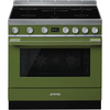 CPF9IPOG - 90cm Portofino Freestanding Cooker, 5 Zone Induction, Pyrolytic Cleaning - Olive Green