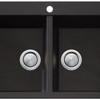 ST-BL1564 - Santorini Double Bowl Topmount Sink - Black