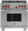 ICBDF366 - 91cm Freestanding Pyrolytic Cooker with 6 NatGas Burners - Stainless Steel (Avail with Diff Colour Knobs)