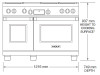 ICBDF484CG - 120cm Freestanding Cooker with Double Pyrolytic Oven, 4 NatGas Burners, Infrared Chargrill and Teppanyaki Plate - Stainless Steel (Avail with Diff Colour Knobs)