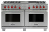 ICBDF606CGLP - 150cm Freestanding Cooker with Double Pyrolytic Oven, 6 LPG Burners, Infrared Chargrill and Teppanyaki Plate - Stainless Steel (Avail with Diff Colour Knobs)