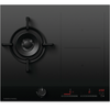 CGI603DNGTB4 - 60cm Induction 2 Zone Cooktop with Smartzone and Gas Wok Burner - Black Glass
