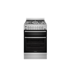 WFG612SC - 60cm Nat Gas Freestanding Cooker, Separate Grill and Wok Burner - Stainless Steel