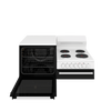 WDE132WC - Left Hand Elevated Electric Freestanding Cooker, Seperate Grill - White