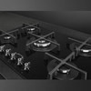 PV375NAU - 75cm Classic Gas On Tempered Glass Cooktop - Black