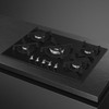 PV375NAU - 75cm Classic Gas On Tempered Glass Cooktop - Black