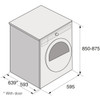 8kg Heat Pump Dryer  -  White