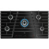 HVB95450IB - 90cm Black Gas Cooktop - Black