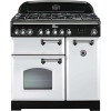 CDL90DFWHCH -  Classic Deluxe 90cm White And Chrome Dual Fuel Freestanding Cooker - White