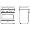 CDL90DFMGBR - 90cm Classic Fx Dual Fuel White & Brass Oven/Stove - White