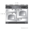 CLA110NGFCRCH - 110cm Freestanding Gas Upright Oven/Stove - Cream