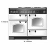 ELS110DFSLN - 110cm Elise Freestanding Dual Fuel Oven/Stove - Slate