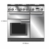 ELS90DFSLN - 90cm Elise Freestanding Dual Fuel Oven/Stove - Slate