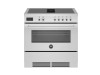 PROCH94I1EXT 90cm Air-Tec Cooker with induction top and integrated hood, electronic oven Stainless Steel