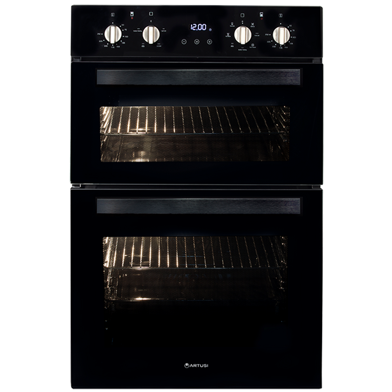 CAO888B 60cm BuiltIn Multi Double Oven Black Spartan Appliances