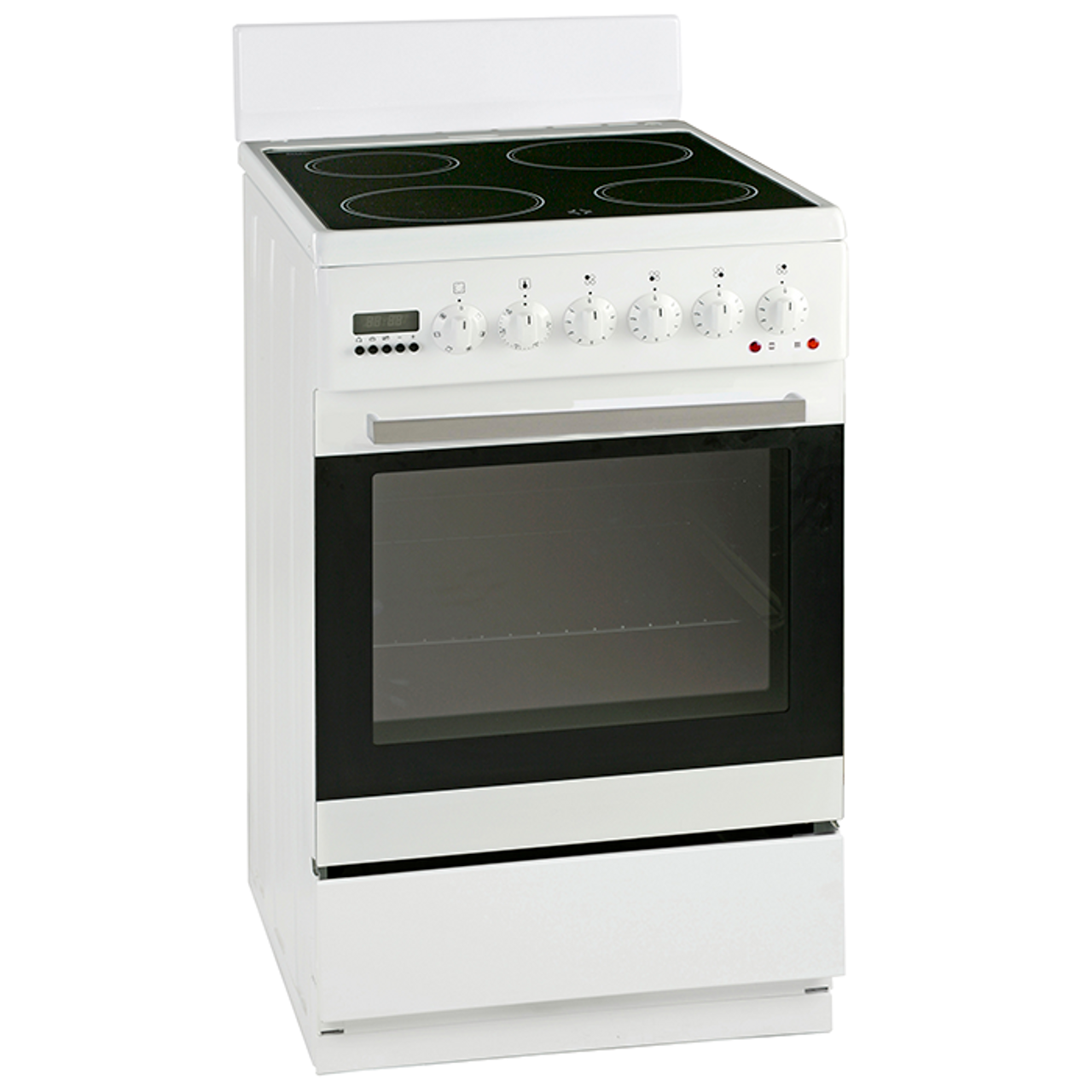 AFC607W - 60cm Freestanding Cooker - White / Black Ceramic