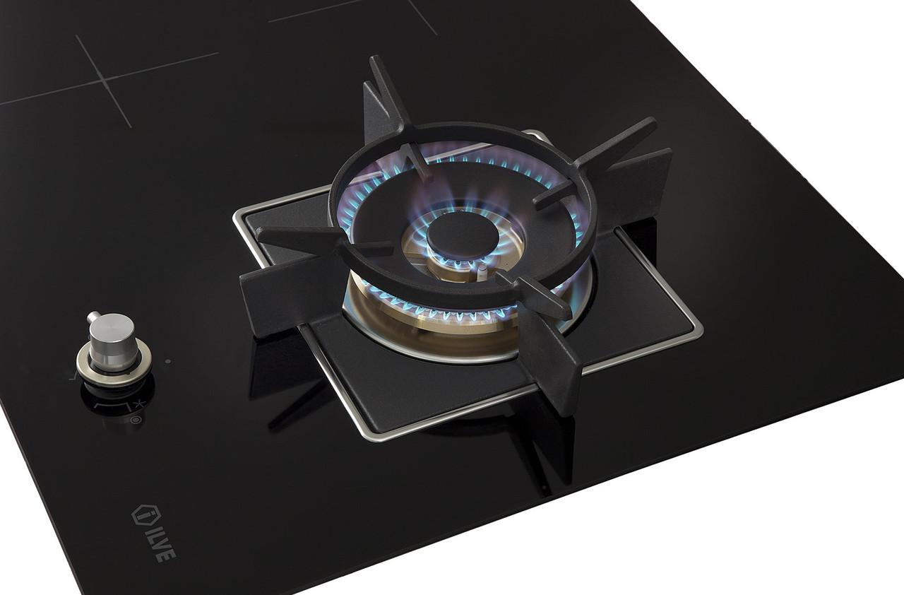 ILBV94+1 - 90cm Induction 4 Zone Cooktop with Gas Wok Burner - Black (Clearance. 1 Only)