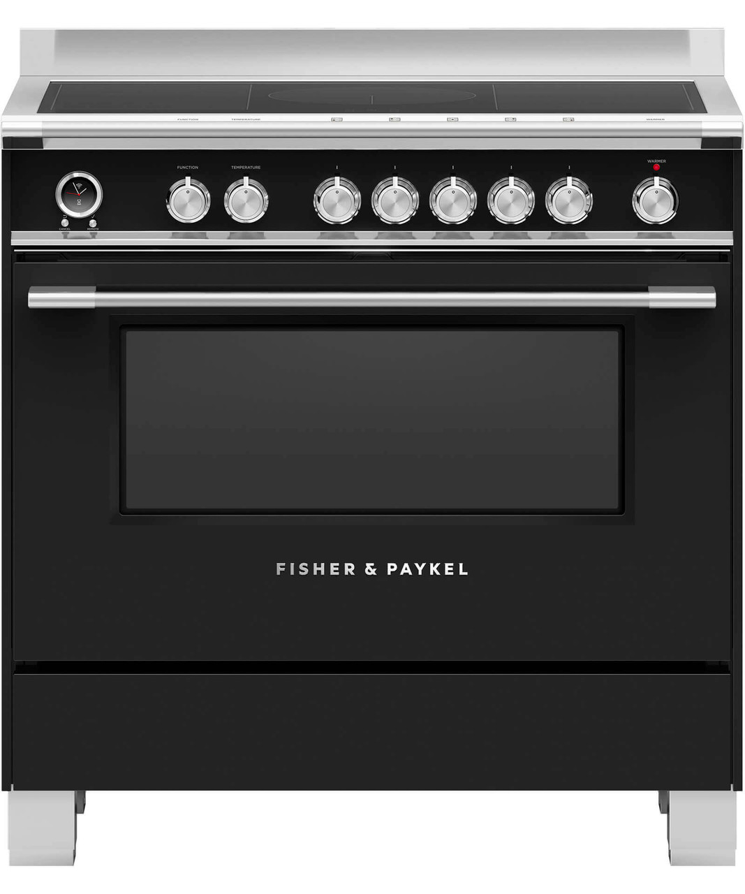 OR90SCI6B1 - 90cm Classic Style Freestanding Cooker, 4 Zone Induction, Pyrolytic Cleaning - Black