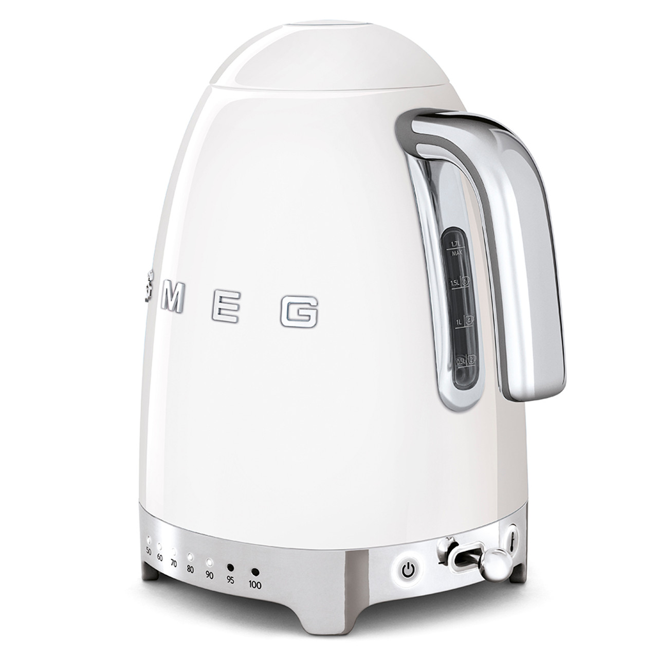 KLF04WHAU - 50'S Retro Style Aesthetic Kettle with Electric Variable Temp, WHITE
